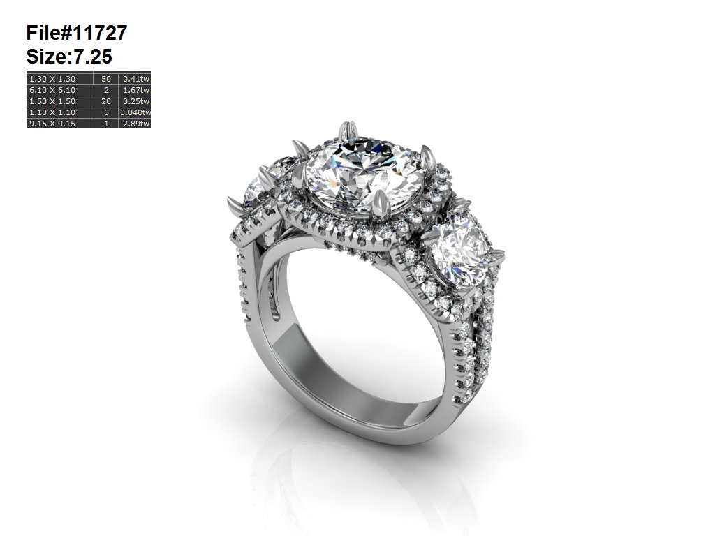 CAD Image of Engagement Ring