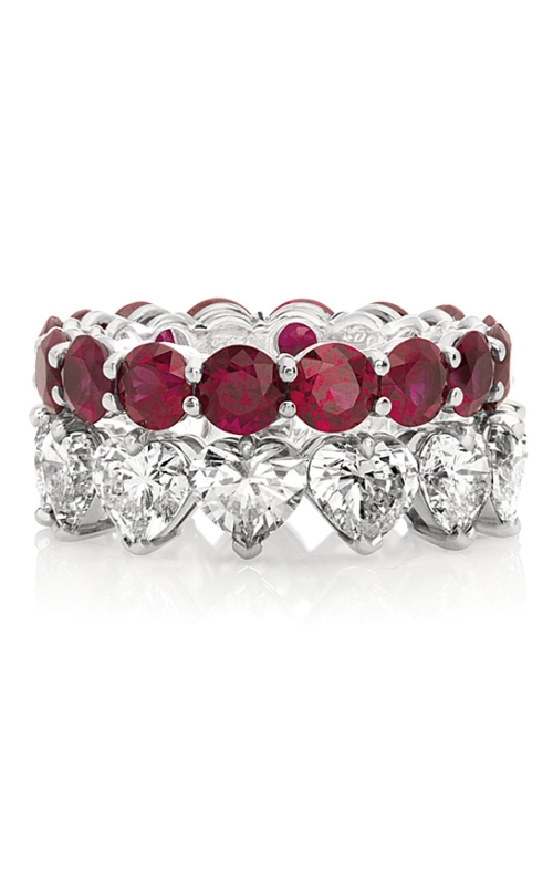 Ruby and Diamond Eternity Band