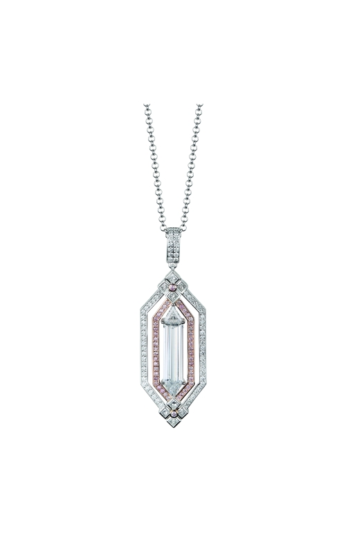 Bullet Shape Center Diamond Pendant