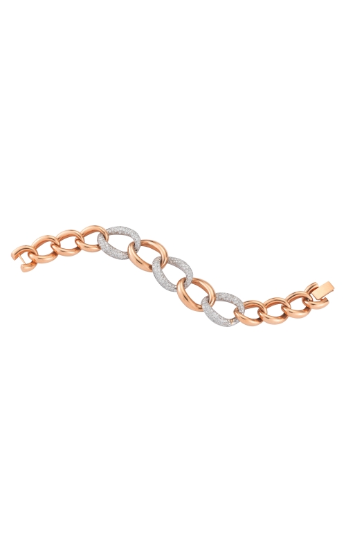 14K Rose Gold Diamond Link Bracelet