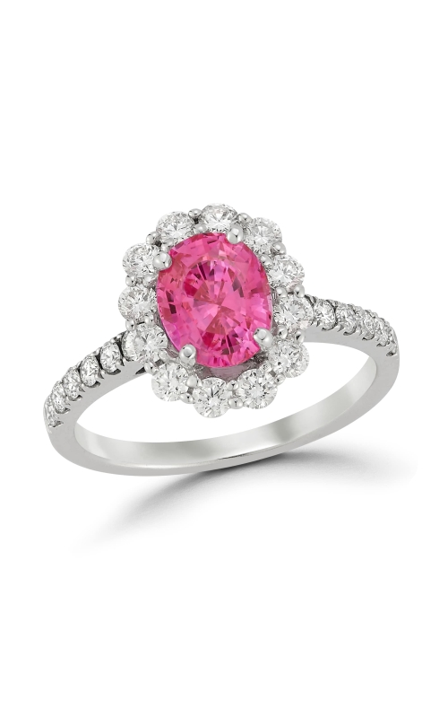 18K WHITE GOLD PINK SAPPHIRE RING =2.05 cts