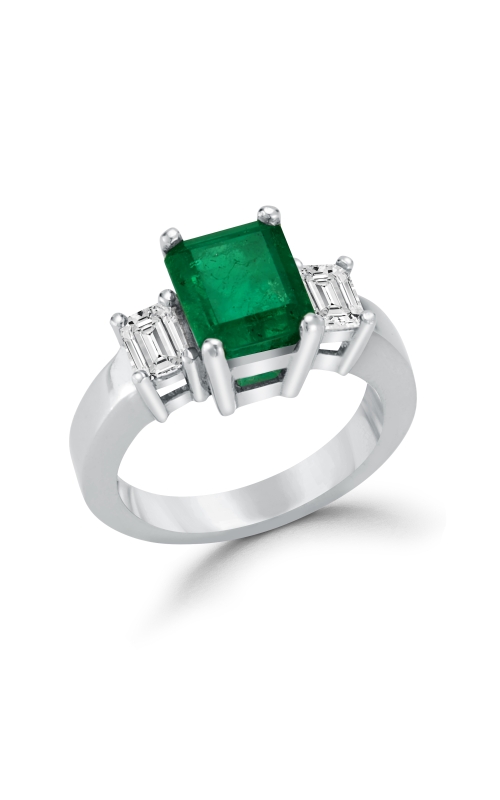 Emerald Ring 2.64ct 2ECD=.67 PLAT