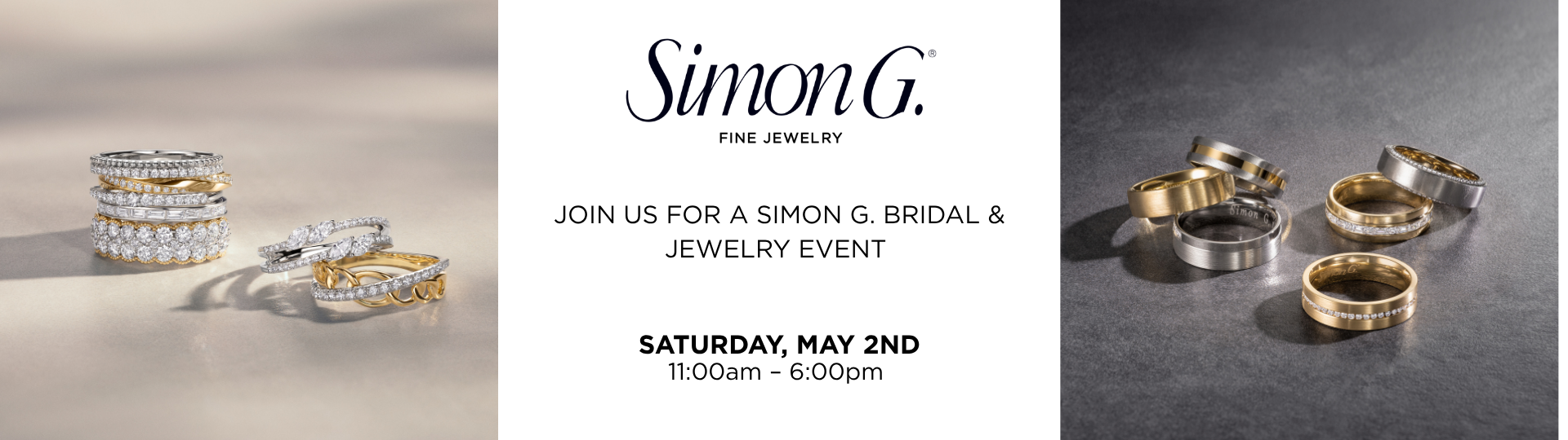 Merry Richards Bridal Event Merry Richards Bridal Event banner featuring engagement rings and wedding bands